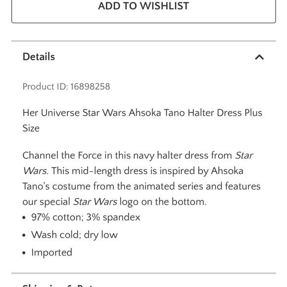 Her universe Star Wars Ashoka tano dress - Picture 2 of 12
